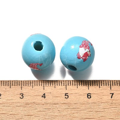 Valentine's Day Element Printed Wood Beads WOOD-R002-01-27-1