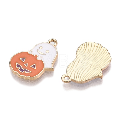 Halloween Theme Rack Plating Alloy Enamel Pendants ENAM-N056-358A-1