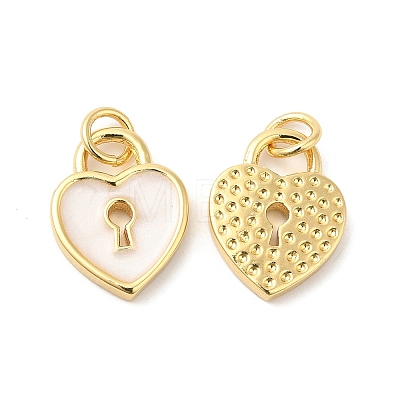 Real 16K Gold Plated Brass Enamel Charms ZIRC-L103-054G-1