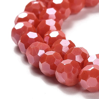 Electroplate Opaque Glass Beads Strands EGLA-A035-P6mm-A03-1