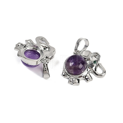 Natural Amethyst Pendants G-I374-A-P15-1