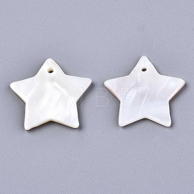 Natural Freshwater Shell Pendants SHEL-R113-10-1