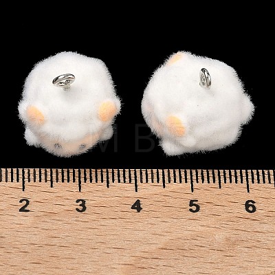 Flocking Opaque Resin Pendants RESI-F064-A06-1