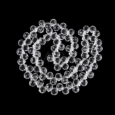 Transparent Glass Beads Strands GLAA-Q116-01A-B01-1