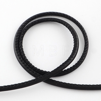 Imitation Leather Round Cords with Cotton Cords inside LC-R008-01-1