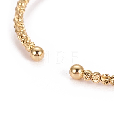 Long-Lasting Plated Brass Cuff Bangles BJEW-E370-10G-1