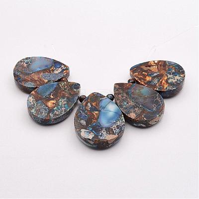 Assembled Bronzite and Imperial Jasper Beads Strands G-P297-P01-1