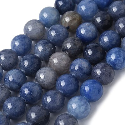 Natural Blue Aventurine(Dyed and Heated) Beads Strands G-U015-10MM-01-1