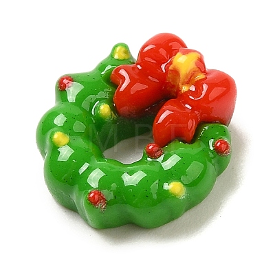 Christmas Opaque Resin Cabochons RESI-R453-01G-1