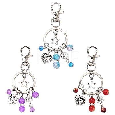 Alloy & Glass Keychains KEYC-YW00303-01-1