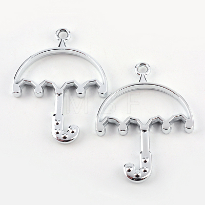 Rack Plating Alloy Open Back Bezel Pendants X-PALLOY-S047-19D-FF-1