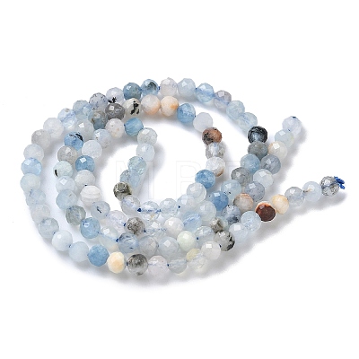 Natural Aquamarine Beads Strands G-L651-C09-4mm-1