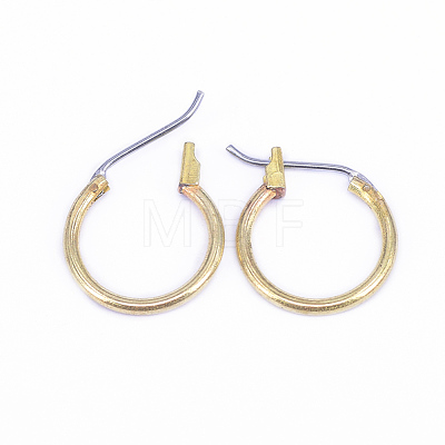Brass Hoop Earrings EJEW-F122-01C-1
