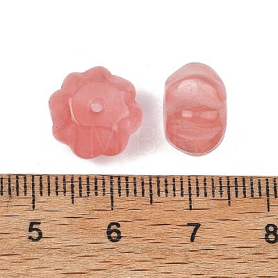 Cherry Quartz Glass Carved Beads GG-CBA02C4-03B-1