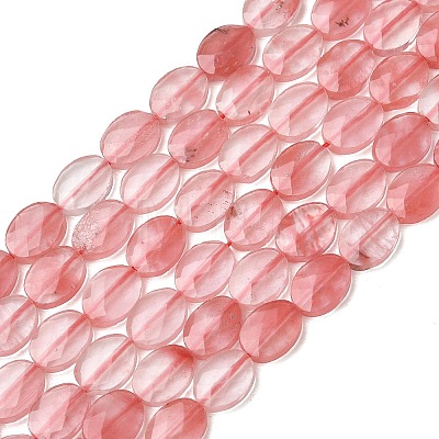 Synthetic Cherry Quartz Glass Beads Strands G-H349-A01-27-1