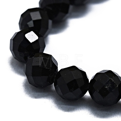Natural Black Tourmaline Beads Strands LS-G-G927-46-1