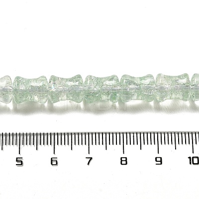 Transparent Crackle Glass Beads Strands GLAA-D025-01C-1