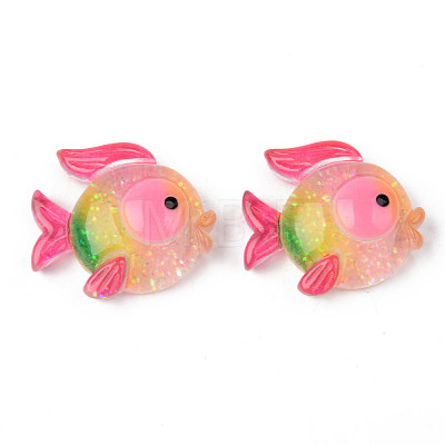 Rainbow Resin Cabochons CRES-N024-39-1