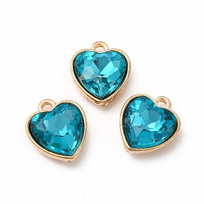 Faceted Glass Rhinestone Pendants GLAA-I051-B21-1