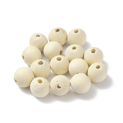 (Defective Closeout Sale: Spotted) Unfinished Natural Wood Beads WOOD-XCP0001-57-1