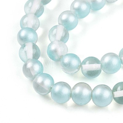 Baking Paint Transparent Glass Beads X1-DGLA-N011-8mm-05-1