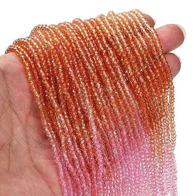 Transparent Painted Glass Beads Strands DGLA-A034-T2mm-A20-1