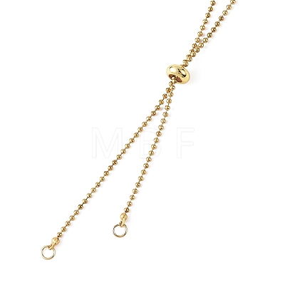 Adjustable 304 Stainless Steel Ball Chains Slider Necklaces Making AJEW-JB01661-01-1
