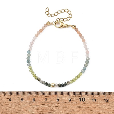 Natural Apatite & Peridot & & Moss Agate & Sunstone & Rose Quartz & Non-magnetic Synthetic Hematite Beaded Bracelets for Women BJEW-JB14094-03-1