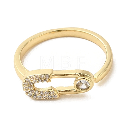Brass Micro Pave Cubic Zirconia Rings for Women RJEW-E295-46G-1