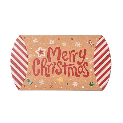 Christmas Theme Cardboard Candy Pillow Boxes CON-G017-02K-1
