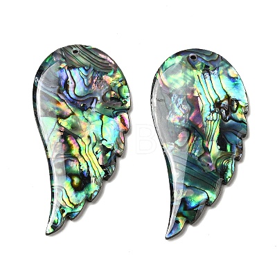 Natural Abalone Shell/Paua Shell Big Pendants X-SHEL-K006-14-1