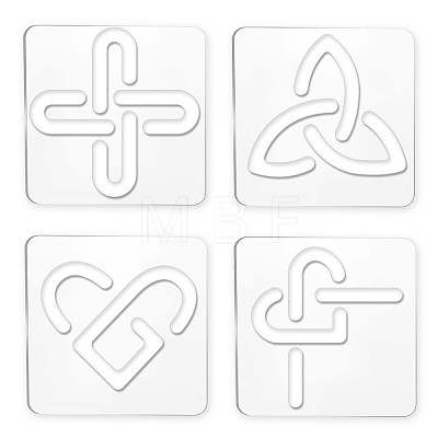 Acrylic Earring Handwork Template TOOL-WH0152-010-1