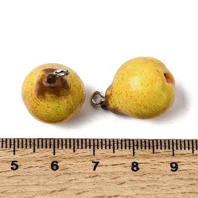 Fruit Theme Resin Pendants RESI-D018-01P-03-1