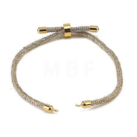 Adjustable Round Polyester Braided Cord Bracelet Making FIND-G117-01G-01-1