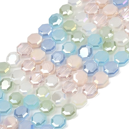 Electroplate Glass Beads Strands X-EGLA-G039-05A-01-1