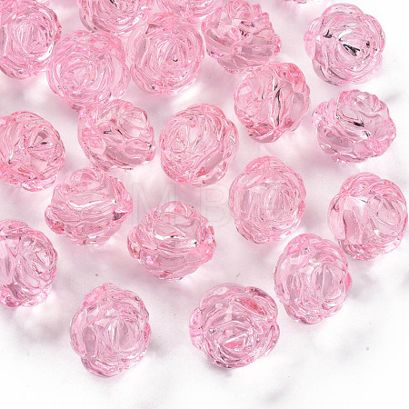 Transparent Acrylic Beads PL305Y-4-1
