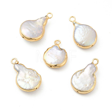 Baroque Natural Keshi Pearl Pendants PEAR-P004-37KCG-1