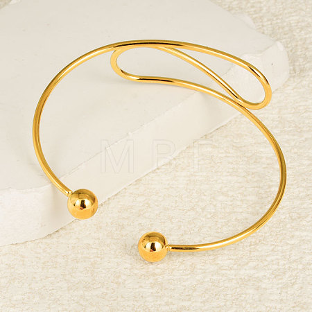 Exaggerated 304 Stainless Steel Open Cuff Bangles PA0789-2-1