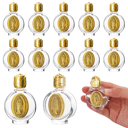 12Pcs Glass Empty Holy Water Bottles for Religious AJEW-GA0008-90A-AG-1