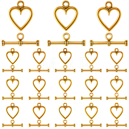 120 Sets Tibetan Style Alloy Toggle Clasps FIND-SP0003-93-1