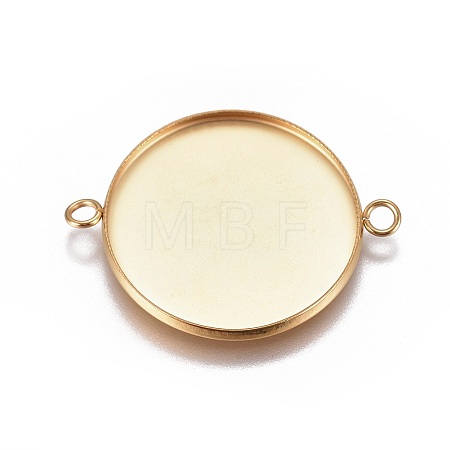Ion Plating(IP) 304 Stainless Steel Cabochon Connector Settings X-STAS-G127-14-25mm-G-1