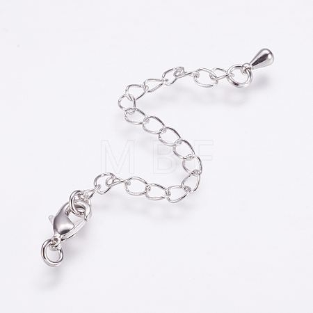 Long-Lasting Plated Brass Chain Extender KK-F711-10P-1