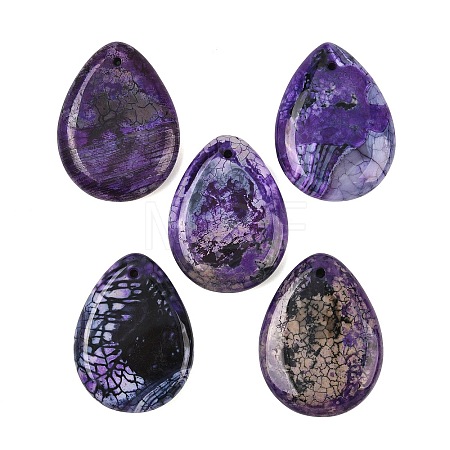 Natural Dragon Veins Agate Pendants GG-K002-01B-1