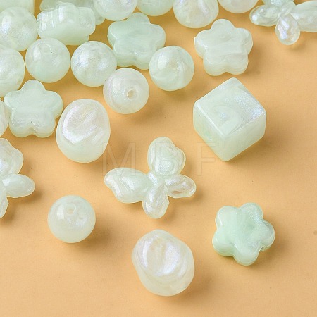 Opaque Acrylic Beads OACR-YW0001-73A-1