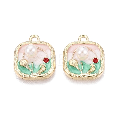 Alloy Enamel Pendants ENAM-N069-17KCG-02-1