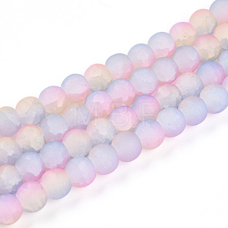 Crackle Glass Beads X1-GLAA-N009-8mm-04-1