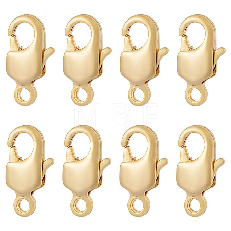 8Pcs Brass Lobster Claw Clasps KK-TA0002-67-1