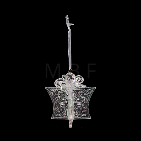 Christmas Transparent Acrylic Big Pendant Decorations HJEW-F017-03-1