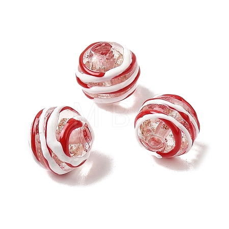 Handmade Gold Sand Enamel Lampwork Beads LAMP-B035-03C-1