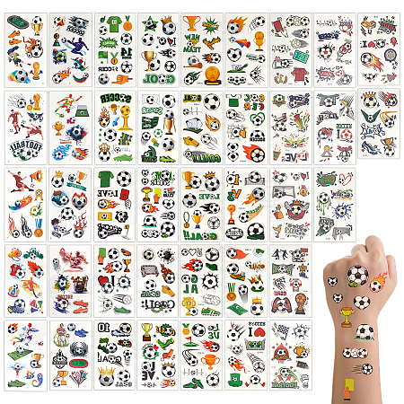 40Pcs 4 Styles Sports Theme Temporary Tattoos DIY-ME0003-79-1